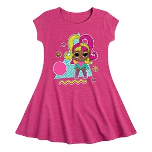Girls' - LOL Surprise! - Glow Grrrl Retro Styled Fit & Flair Cap Sleeve Dress - 1 of 2
