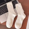Anna-Kaci Women's 3-Pack Ribbed Crew Socks with Soft Lace Trim and Comfortable Stretch Knit Design - 2 of 3