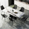 JUJABU 2-Pack Black PU Leather Dining Chairs – Ergonomic Design, Iron Frame - 3 of 4