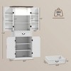 71" LED Kitchen Pantry Cabinet, Farmhouse Storage Cabinet with Door Shelves - 3 of 4