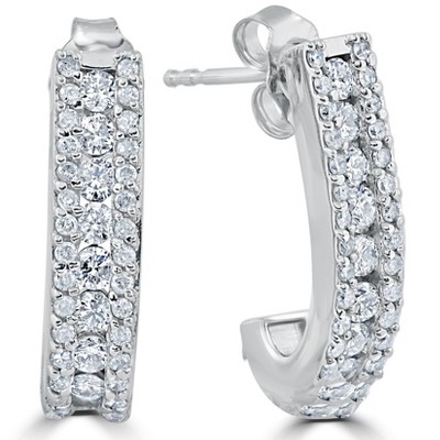 Pompeii3 7/8ct Diamond Earrings 14K White Gold