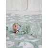 RuffleButts SoftSnooze Newborn Knotted Sleep Gown & Hat Set - Sage Safari, Newborn-3m - 4 of 4