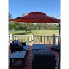 PURPLE LEAF 11 Feet Patio Umbrella Outdoor Round Double-Top Aluminum Umbrella Cantilever Patio Umbrella for Garden Deck Pool Patio - 2 of 4