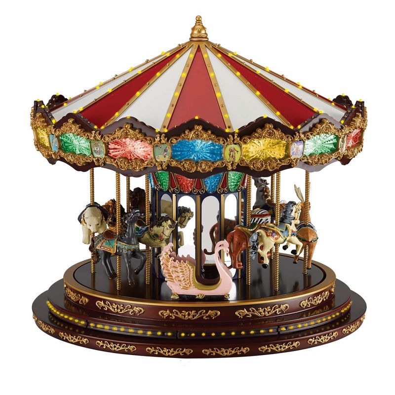 Mr. Christmas Animated LED Marquee Deluxe Carousel Musical Decoration, 1 of 8