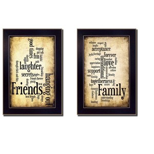 Friends and Family Collection 2-Piece Vignette By Susan Ball, Printed Wall Art, Ready To Hang Framed Poster, Black Frame - 1 of 1