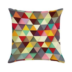 Ruby Color Geometric Pillow Covers 18x18 Decorative Throw Pillows Soft Square Cushion Covers for Couch Sofa Bedroom - 1 of 1