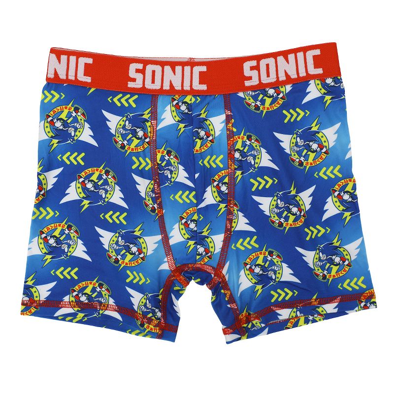 Youth Boys Sonic the Hedgehog Boxer Brief Underwear 5-Pack - Speedy Comfort for Gamers, 2 of 6