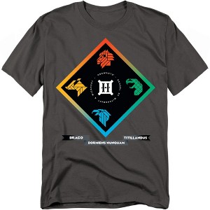 Harry Potter Hogwarts Diamond Crest Wlatin Adult T-Shirt - 1 of 4