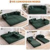5-in-1 Convertible Sofa Bed, 78.8" Modular Corduroy Sleeper with Sturdy Frame,No Assembly, Multi-Functional Futon for Small Space, Living Room - 4 of 4