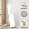 FURNIinspire Full Length Mirrors Arched Floor Standing Mirror, Thin Aluminum Alloy Frame Wall Mirror With Stand, Full-Body Mirror, Gold, 16"*59" - 4 of 4