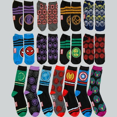 Men's Marvel 15 Days of Socks Advent Calendar 15pk - 6-12