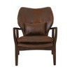 32.75'' Fabric Mid-Century Modern Club Chair with Birch Wood Tapered Legs, and Accent Pillow - 4 of 4