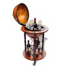 vidaXL Globe Bar Wine Stand Eucalyptus Wood - 3 of 4