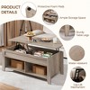 Yaheetech Lift Top Coffee Table with Storage & 2 Open Shelves for Living Room, Reception Room, Office - 4 of 4