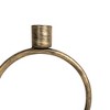Brass Round Sculpture Taper Candle Holder Metal by Foreside Home & Garden - 3 of 4