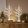 Angel Sar 2FT LED Birch Tree, 2PK Battery Powered Lighted Trees with Timer, Warm White Fairy Spirit Tree for Indoor Decor - 3 of 4