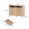 Natural 6-Drawer Double Dresser For Bedroom, Living Room, Entryway - 2 of 4