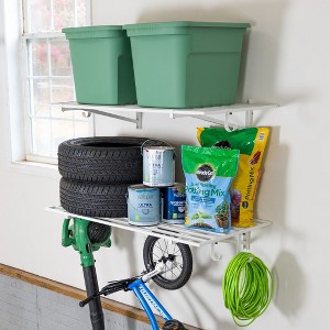 StoreYourBoard 2' x 4' Bristol Garage Wall Mount Shelves | 2-Pack | White - 1 of 4