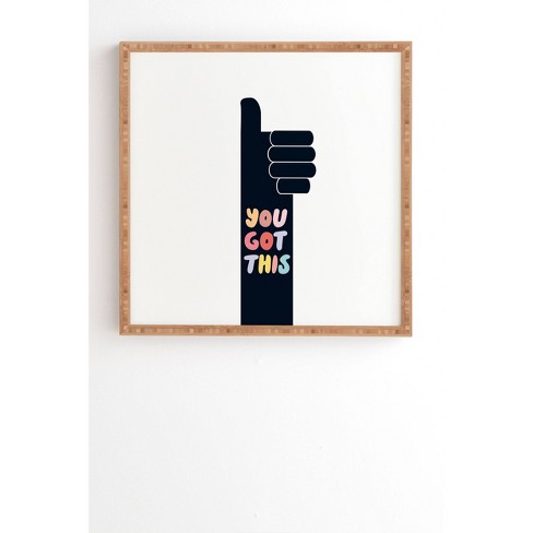 Phrist You Got This Thumbs Up Framed Wall Art - Deny Designs - image 1 of 4