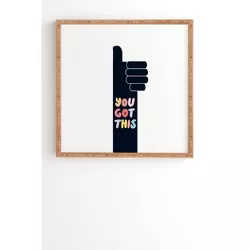 20" x 20" Phrist You Got This Thumbs Up Framed Wall Art - Deny Designs