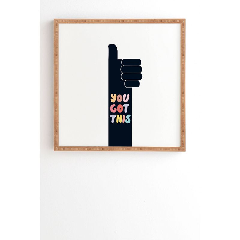 Phrist You Got This Thumbs Up Framed Wall Art - Deny Designs, 1 of 6