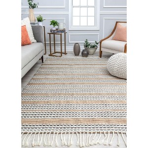 Rugs America Piper PI10A Farmhouse Textured/Stripe Area Rug - 1 of 4