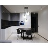 Elegant Lighting Baxter 3 Lights Black Pendant With Clear Glass - 2 of 4