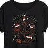 Women's - Winnie the Pooh - Tigger, Pooh, Eeyore, & Piglet Christmas Crew Oversized Graphic T-Shirt - 2 of 4