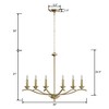 Maxax 30" 6-Light Gold Iron Chandelier - 3 of 4