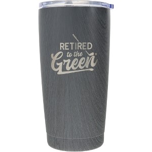 Pavilion Gift Company - The Green - 20 oz Wood Finish Stainless Steel Travel Tumbler - Portable Drinkware - 1 of 4