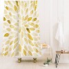 Angela Minca Yellow Watercolor Strokes Shower Curtain Pink - Deny Designs: Abstract Botanical Design, Microfiber, Machine Washable - 3 of 4