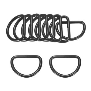 Unique Bargains Durable Multipurpose Iron Non-Welded Dee Rings Metal Buckle for Purse 10 Pcs - 1 of 4
