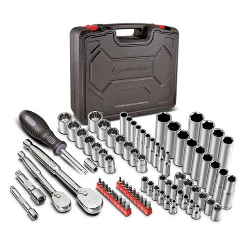 basics Mechanic Socket Tool Kit Set With Case - Set of 201