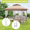 10x10 FT Pop Up Canopy Tent, Outdoor Gazebo with Mosquito Netting and Wheeled Carry Bag - 4 of 4