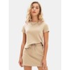 EXLURA Womens Casual Summer 2 Piece Short Skirt Sets Short Sleeve Tshirt And Tennis Skort Dressy Cotton Matching Sweatsuits - 2 of 4