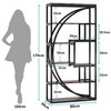 Resenkos Bookshelf, Bookcase Standing Shelf Unts,Industrial Bookshelf Bookcase with 8 Open Storage Shelf,Rustic Brown & Black - 2 of 4