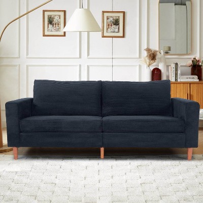 My Depot Sofa Comfort Corduroy Living Room Sofa with Removable Cover, Deep Seat 82.68 Inch