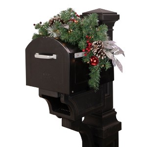 Northlight 36" Pre-lit Decorated Artificial Pine Christmas Mailbox Swag - 1 of 4