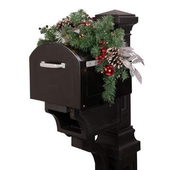 Northlight 36" Pre-lit Decorated Artificial Pine Christmas Mailbox Swag