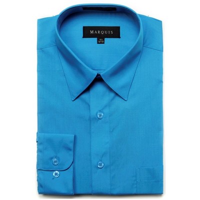 Classic Regular Fit Long Sleeve Point Collar Dress Shirt
