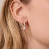 Cute Dangle Huggie Earrings - Gold Plated Sterling Silver with CZ Butterfly & Star Charms, Small Cartilage Hoops - 2 of 4
