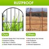 iMountek"10Pcs Rustproof Iron Wire Arched Garden Fence, 12.59”x23.93” Animal Barrier for Yard & Patio"Black - 3 of 4