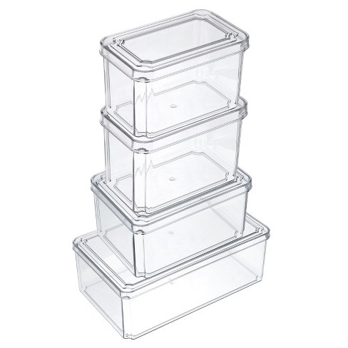 Rubbermaid Easy Find Lids 5.5 Cup Plastic Rectangle Food Storage Container  Clear : Target