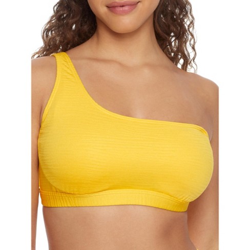 Bare Women's One-shoulder Underwire Bikini Top - S10289 D Dandelion : Target