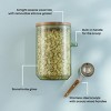 Holden Stackable Glass Storage Canister Set with Wood Lids and Scoops - 3 of 4