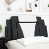 vidaXL Headboard Cushion Black and White 39.4" Faux Leather - 3 of 4
