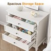 RoyalCraft 2 Pack Wood 3 Drawer Modern Nightstand Set, Storage Furniture Cabinet for Bedroom and Living Room, 32 Inches, White - 3 of 4