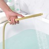 SUMERAIN Wall Mounted Bathtub Faucet with Handheld Shower, Waterfall Tub Faucet Filler, Brushed Gold - 4 of 4