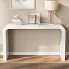 55" Modern Rectangular MDF Entryway Console Table,Console Table With Acacia Wood Vneer,Wooden Small Space Console Table-Cuddlewood - 2 of 4