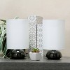 Simple Designs Set of 2 Gemini Mini Touch Table Lamps with Fabric Shades - image 3 of 4